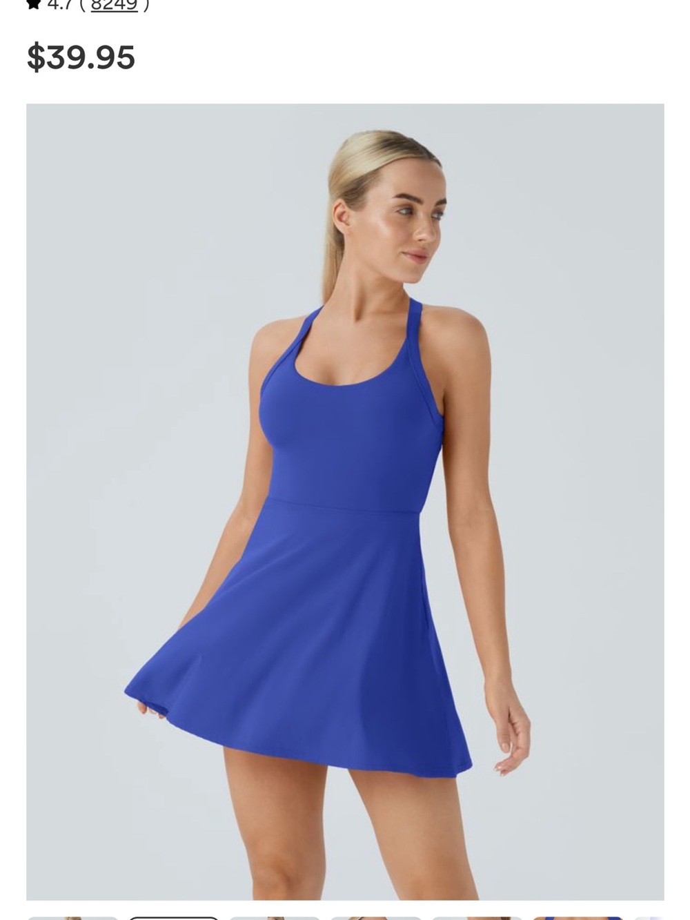 HALARA Royal Blue One-Piece Swim Dress